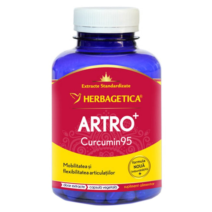Supliment alimentar Herbagetica Artro + Curcumin95, 120 capsule vegetale