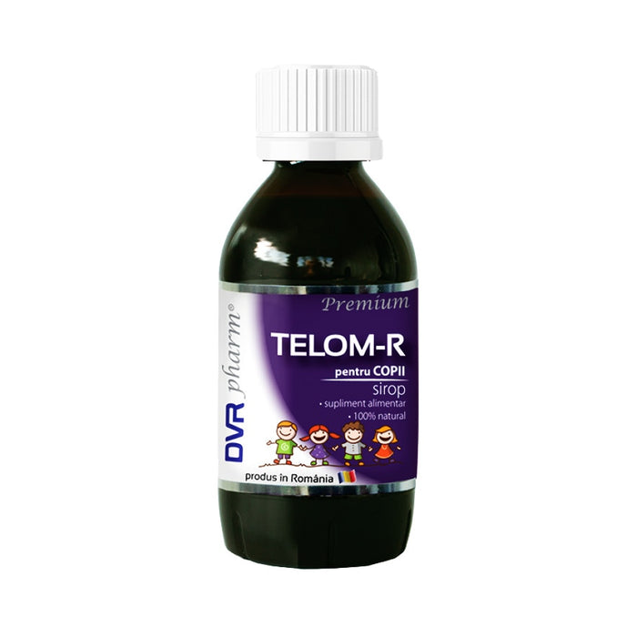Supliment alimentar pentru copii DVR Pharm Telom-R, sirop cu extracte de plante, 150 ml