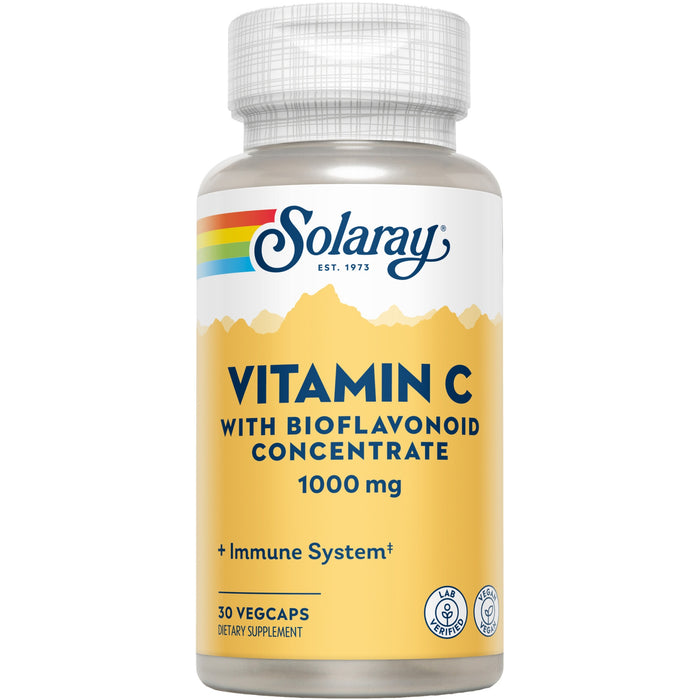 Supliment alimentar Solaray Vitamina C 1000 mg cu bioflavonoide, 30 de capsule vegetale