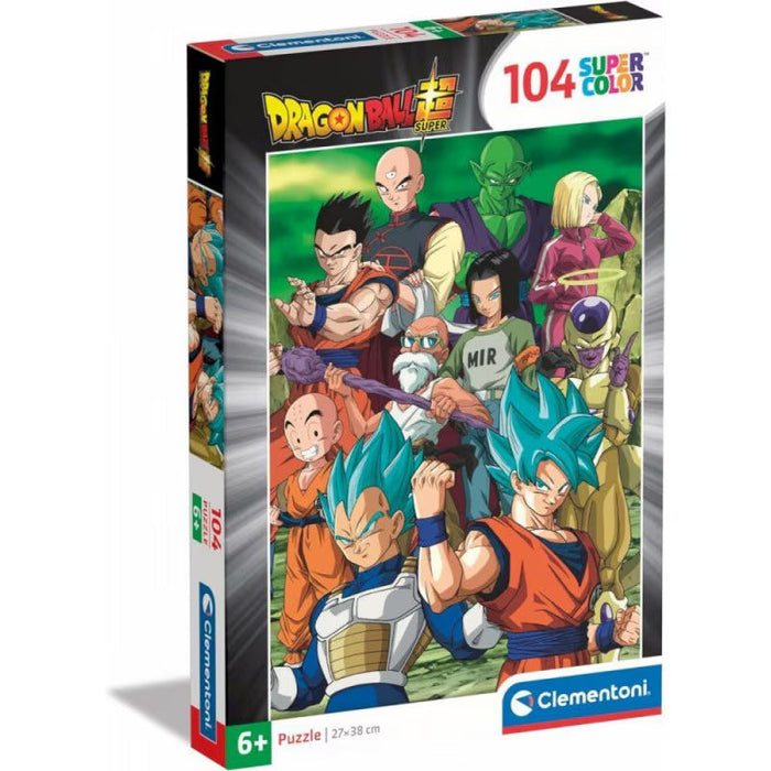 Puzzle Clementoni Dragon Ball Super, 104 piese, 27 × 38 cm, 6+ ani