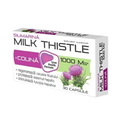 Supliment alimentar Zdrovit Milk Thistle + Colina, 30 capsule