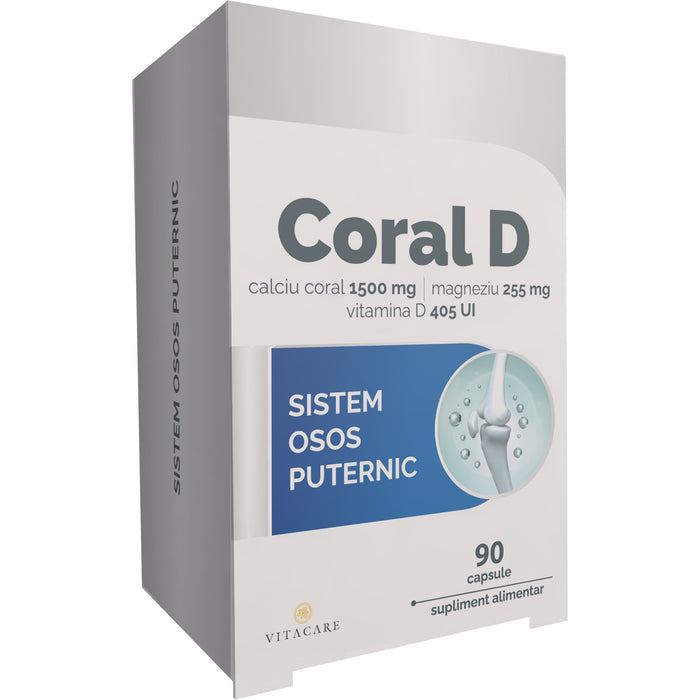 Supliment alimentar Vitacare Coral D, 90 capsule