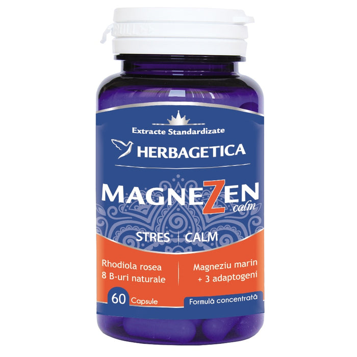 Supliment alimentar Herbagetica Magnezen Calm, 60 capsule