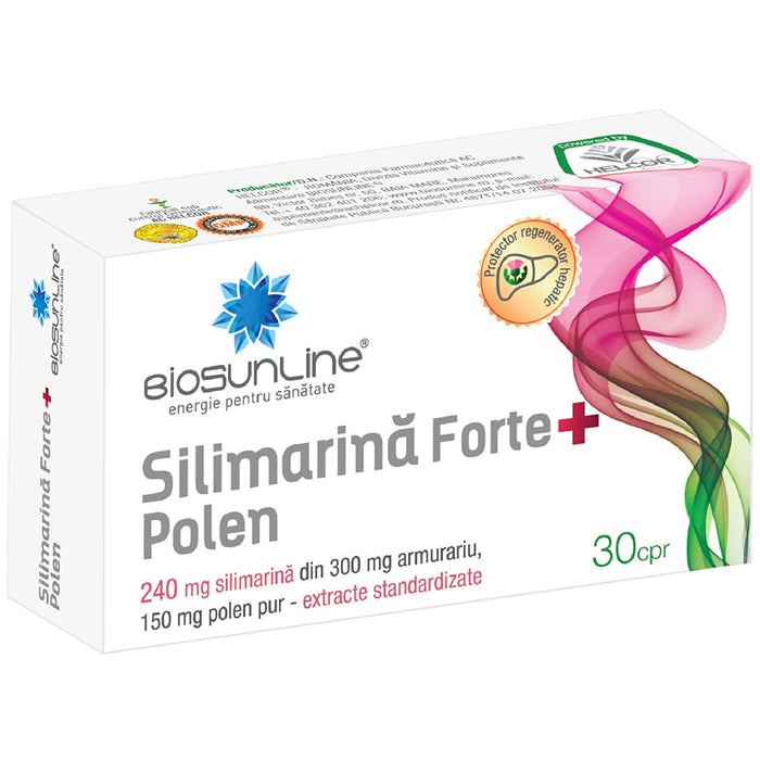 Supliment alimentar BioSunLine Silimarină Forte + Polen, 30 comprimate