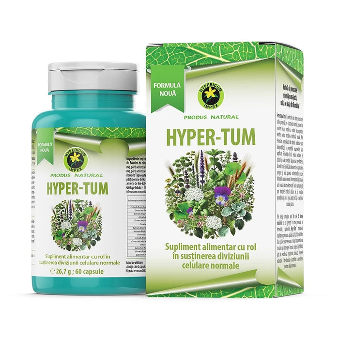 Supliment alimentar Hypericum Plant Hyper-Tum, extract din 15 plante, 60 capsule vegetale