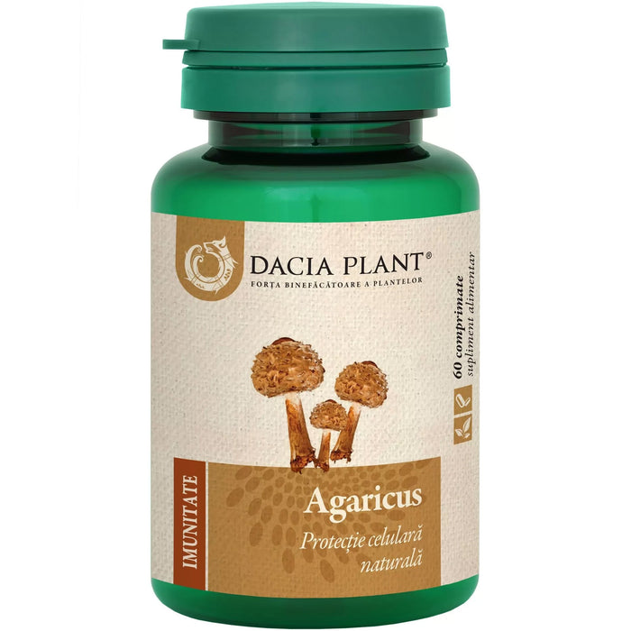 Supliment alimentar Dacia Plant Agaricus, 60 comprimate