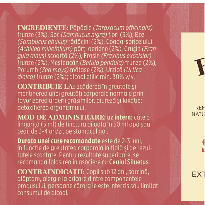 Tinctură Faunus Plant Siluetus, extract hidroalcoolic, 200 ml