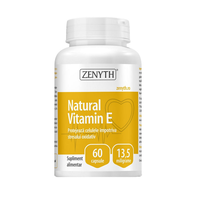 Supliment alimentar Zenyth Pharmaceuticals Natural Vitamin E, 60 capsule