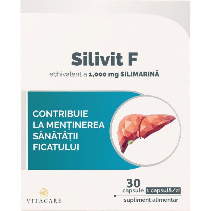 Supliment alimentar Vitacare Silivit F, echivalent cu 1.000 mg silimarină, 30 capsule