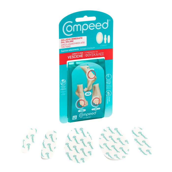 Plasturi pentru bășici Compeed Mix, 3 formate, 5 bucăți