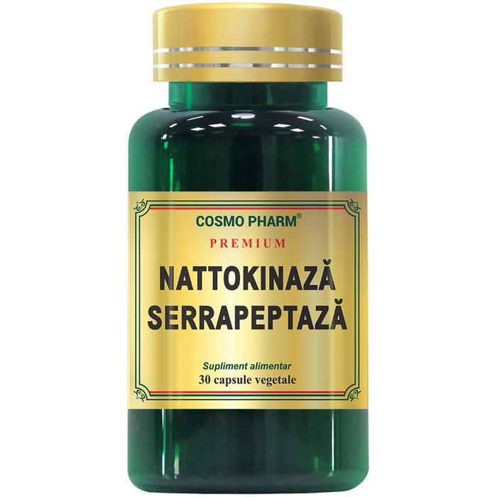 Supliment alimentar Premium Nattokinază Serrapeptază, 30 capsule vegetale