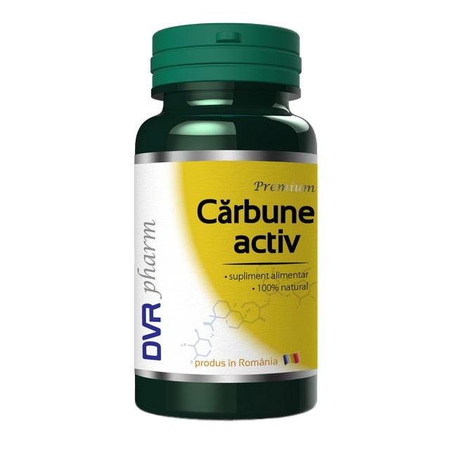 Supliment alimentar DVR Pharm Cărbune activ, 60 capsule