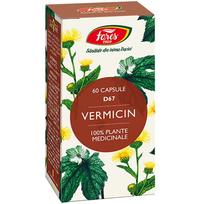 Supliment alimentar Fares Vermicin D67, 60 capsule