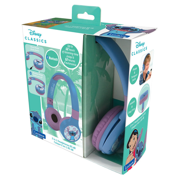 Căști wireless, Lexibook, Disney Stitch, pliabile, violet
