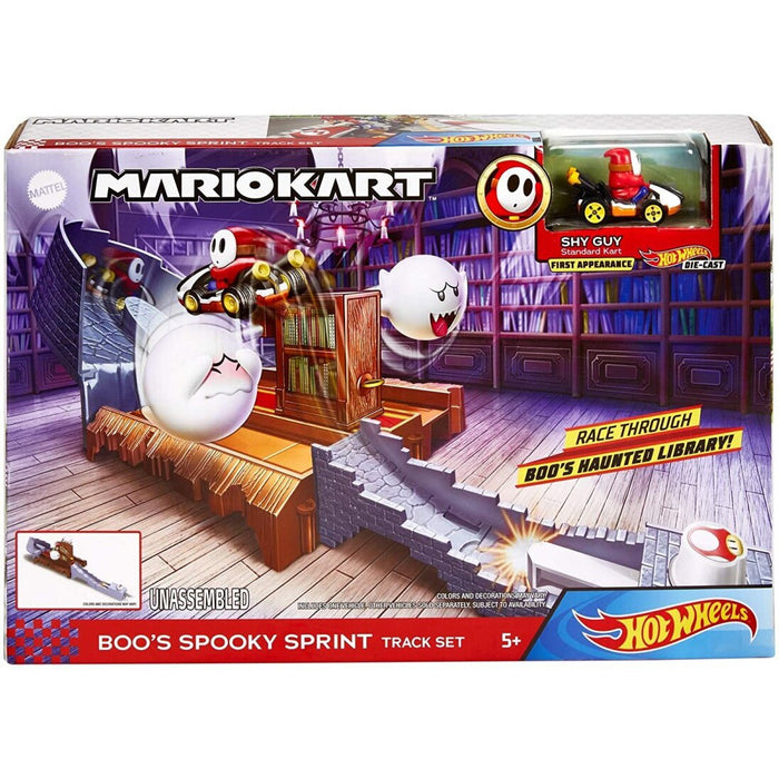Set de joacă Hot Wheels, Pista Mario Kart, Fantoma Înfricoșătoare