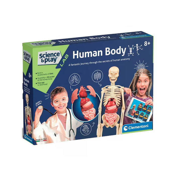 Set științific Clementoni Science & Play, Human Body – Corpul uman, model 3D, 8+ ani