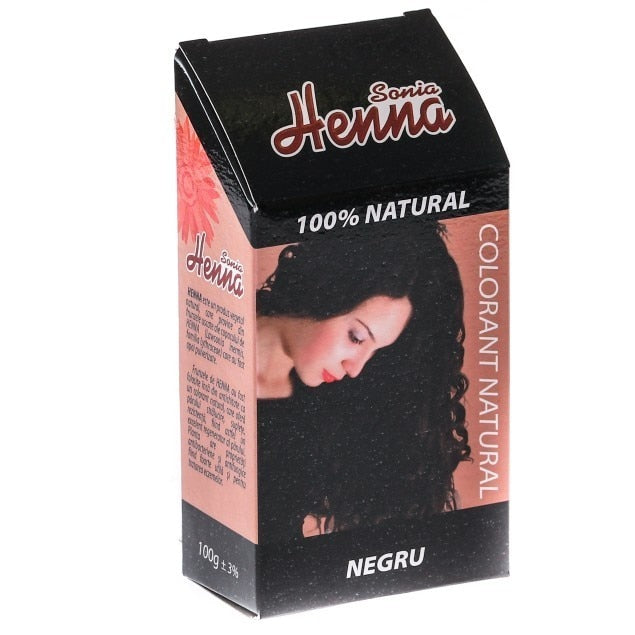 Vopsea de păr Henna Sonia, pudră, nuanță neagră, 100 g