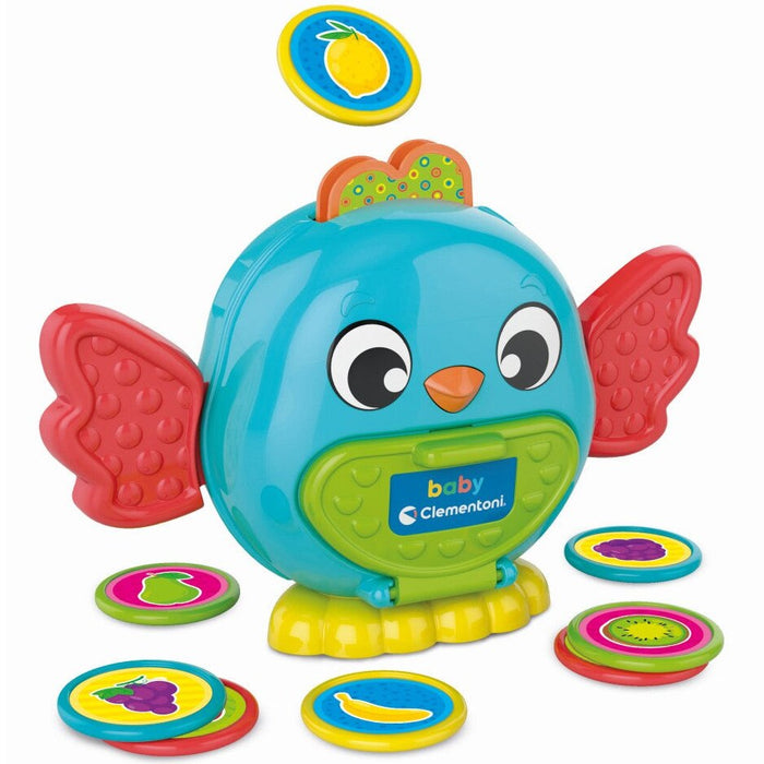 Pușculiță Clementoni Baby Montessori Birdie Bank, jetoane cu fructe