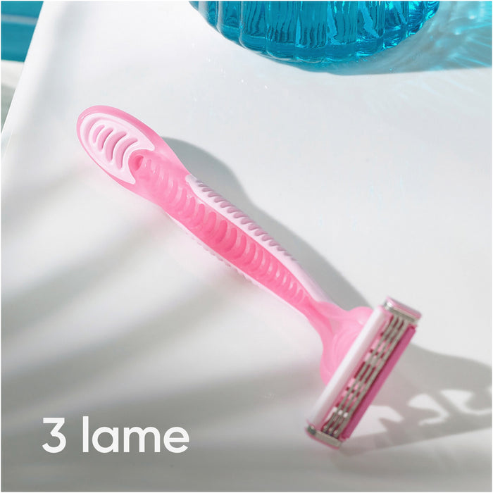 Aparat de ras de unica folosinta, Gillette Venus Simply, 3 lame, roz