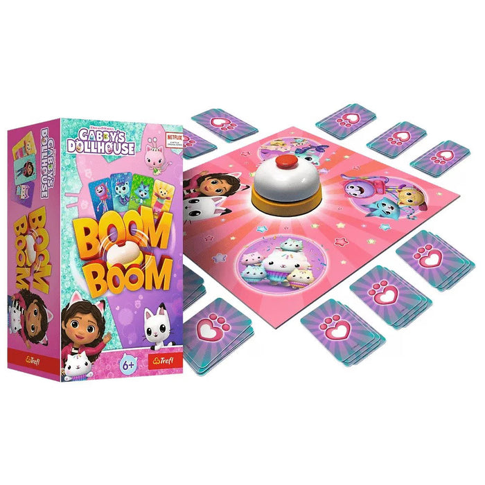 Joc de societate Trefl Boom Boom, Gabby's Dollhouse, 6+ ani