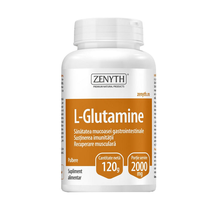 Supliment alimentar Zenyth Pharmaceuticals L-glutamină, pulbere, 120 g