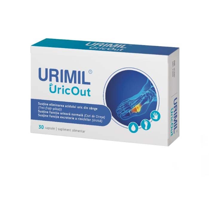 Supliment alimentar Naturpharma Urimil UricOut, cu extracte de plante, 30 capsule