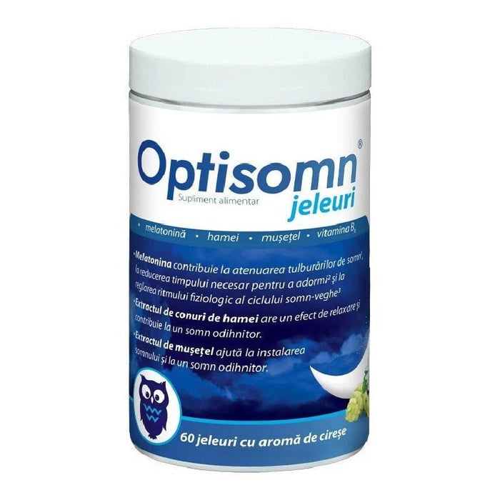 Supliment alimentar Zdrovit Optisomn, aromă de cireșe, 60 jeleuri