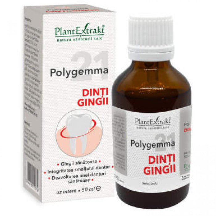 Supliment alimentar PlantExtrakt Polygemma 21 Dinți și gingii, soluție orală, 50 ml