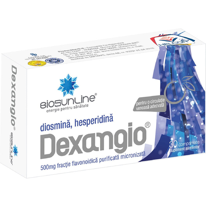 Supliment alimentar BioSunLine Dexangio cu diosmină și hesperidină, 30 comprimate