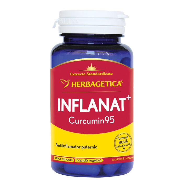 Supliment alimentar Herbagetica Inflanat+ Curcumin95, capsule vegetale, 30 capsule