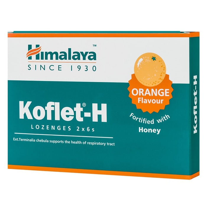 Supliment alimentar Himalaya Koflet-H, cu aromă de portocale, 12 pastile