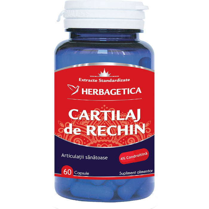 Supliment alimentar Herbagetica Cartilaj de rechin, 60 capsule