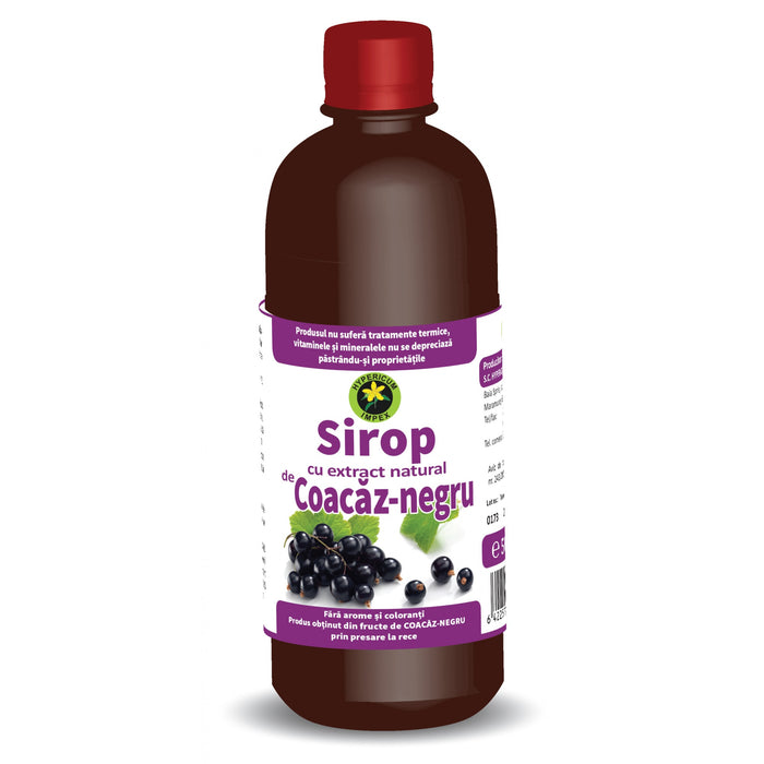 Sirop de coacăz-negru Hypericum Impex, cu extract natural, 500 ml