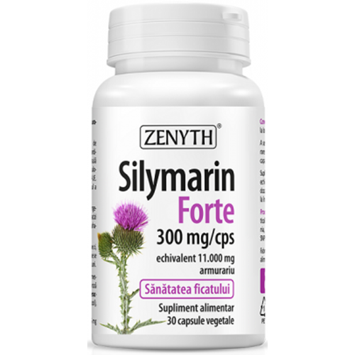 Supliment alimentar Zenyth Pharmaceuticals Silymarin Forte, 300 mg/capsulă, 30 capsule vegetale