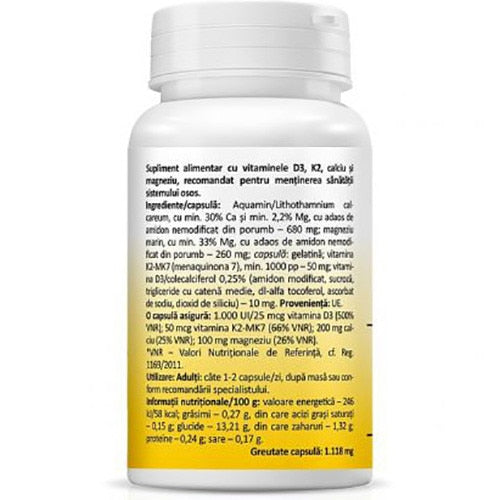 Supliment alimentar Zenyth Pharmaceuticals Vitamin D3+K2+Ca+Mg Complex, 30 capsule