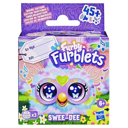 Jucărie de pluș interactivă Hasbro Furby Furblets Swee-Dee, ediția de primăvară, 45+ sunete, 6+ ani