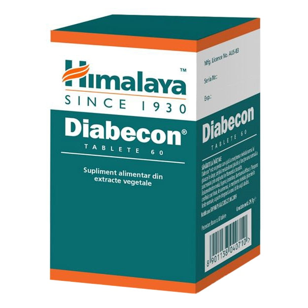 Supliment alimentar Himalaya Diabecon cu extracte vegetale, 60 comprimate