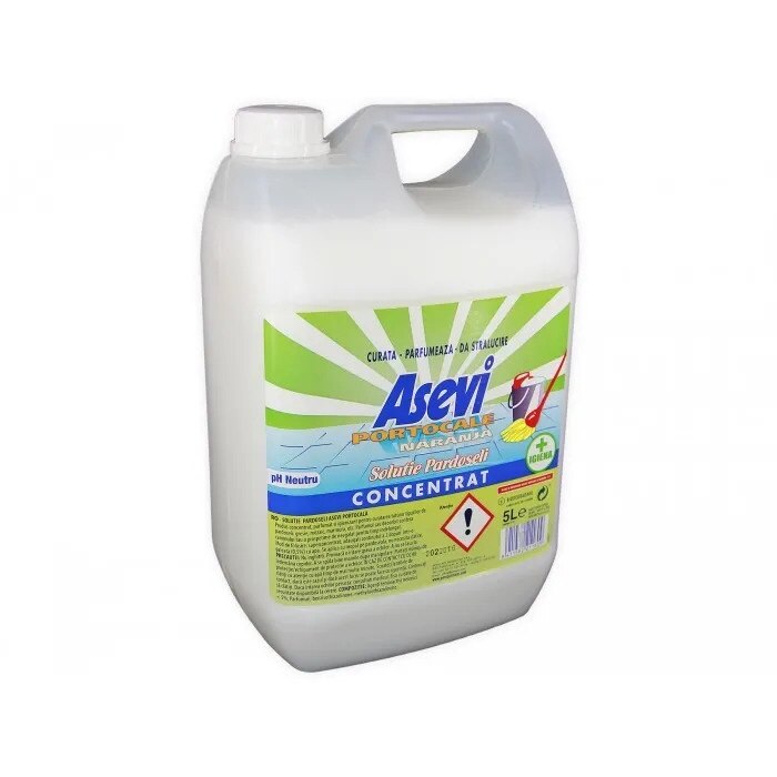 Detergent pardoseli profesional Asevi, concentrat, 5 l, parfum portocală