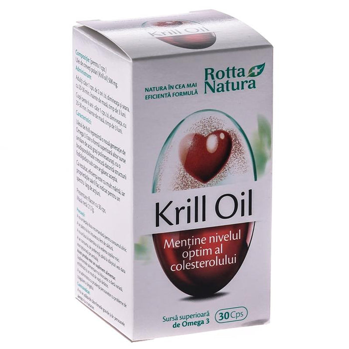Supliment alimentar Rotta Natura Krill Oil, 500 mg, 30 capsule