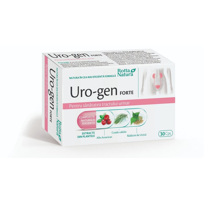 Supliment alimentar Rotta Natura Uro-Gen Forte, cu extracte de plante, 30 capsule