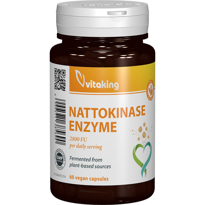 Supliment alimentar Vitaking Nattokinază, enzimă nattokinază, capsule vegetale, 60 capsule