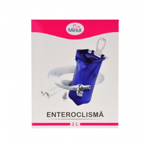 Dispozitiv pentru irigare intestinală și vaginală Minut, cu două capete, 2 l