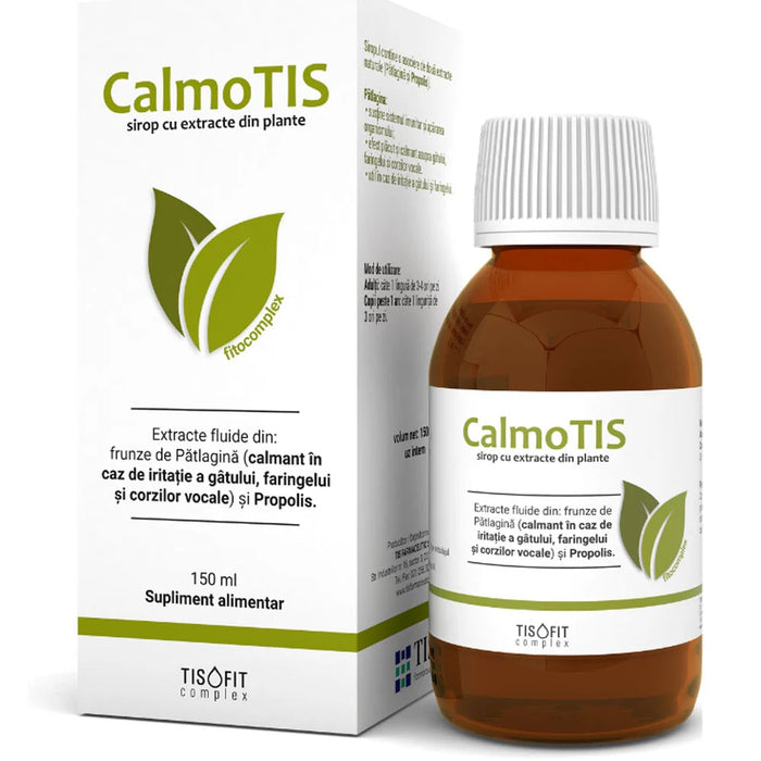 Supliment alimentar Tis Farmaceutic CalmoTIS, cu pătlagină și propolis, 150 ml