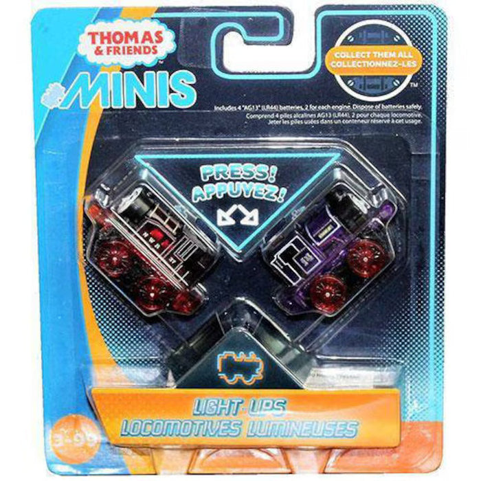 Set de locomotive de jucărie Mattel Thomas & Friends MINIS Light-Up, Charlie și Rosie, 3+ ani