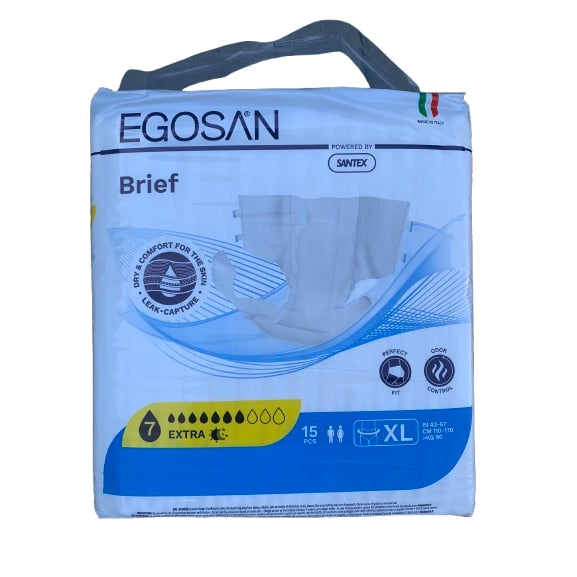 Scutece pentru incontinență Egosan Vita Soft Extra, mărimea XL, absorbție 7 picături, 15 bucăți