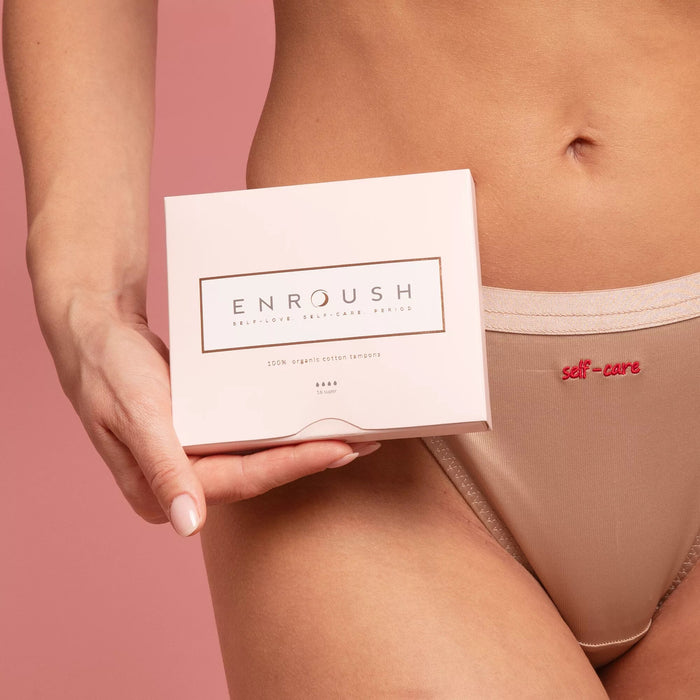 Tampoane din bumbac organic Enroush, Super, 16 bucăți