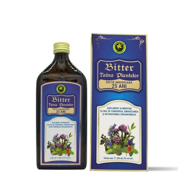 Supliment alimentar lichid Hypericum Bitter Taina Plantelor fără alcool, 500 ml