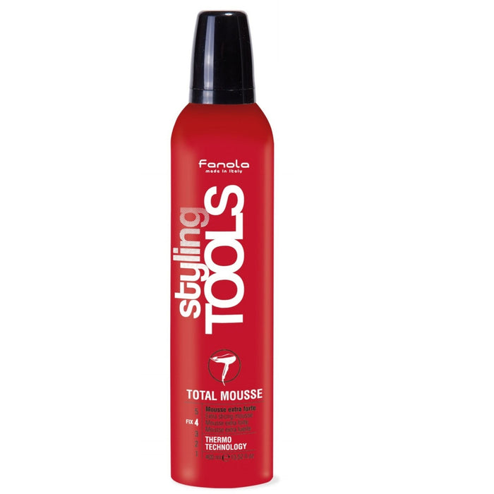Spumă pentru păr, Fanola Styling Tools Total Mousse, extra strong, 400 ml
