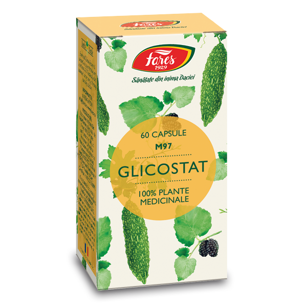 Supliment alimentar Fares Glicostat M97, 60 capsule