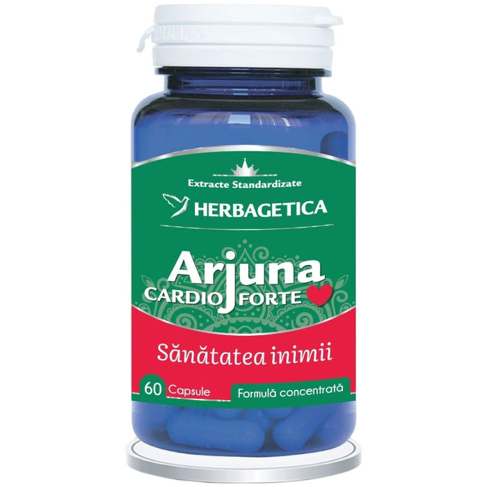 Supliment alimentar Herbagetica Arjuna Cardio Forte, 60 capsule